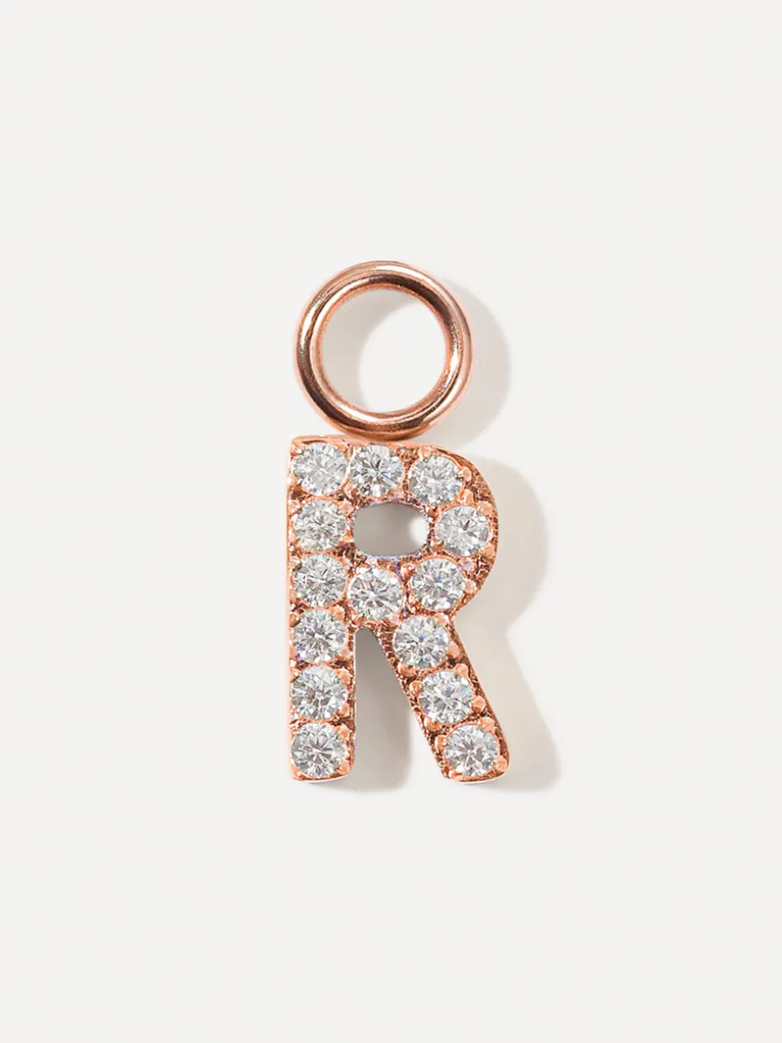 Dazzling Letter Ohrring-Charms
