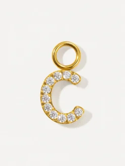 Dazzling Letter Ohrring-Charms