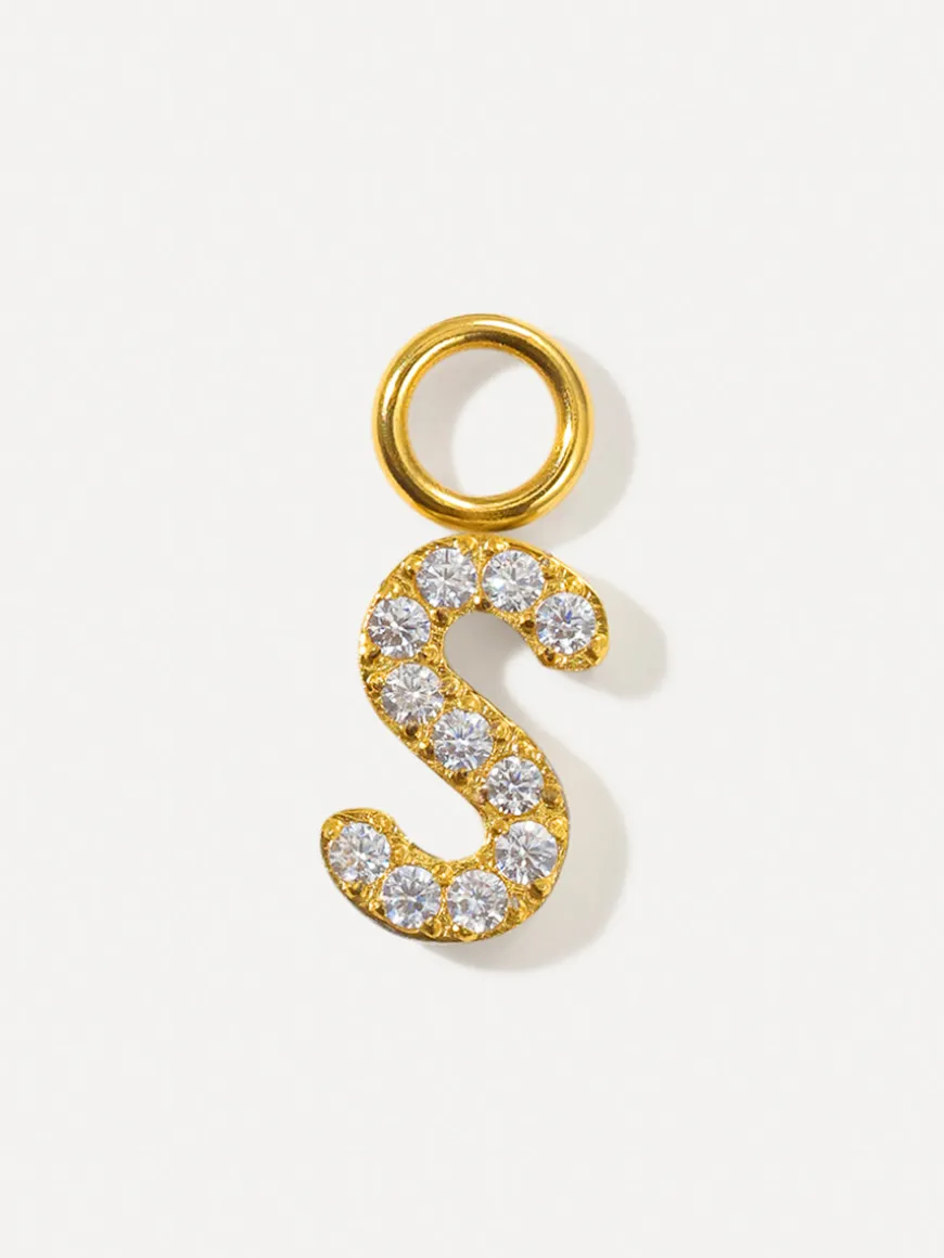 Dazzling Letter Ohrring-Charms