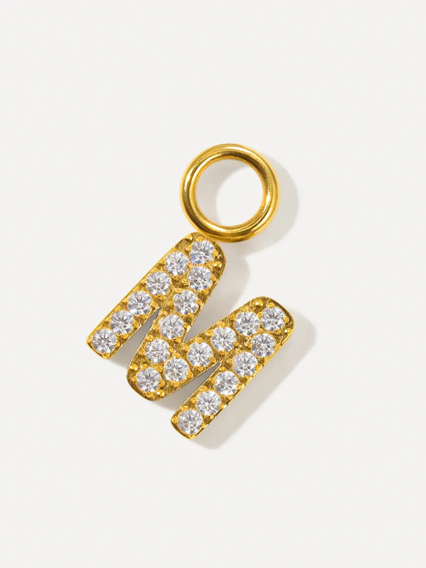 Dazzling Letter Ohrring-Charms