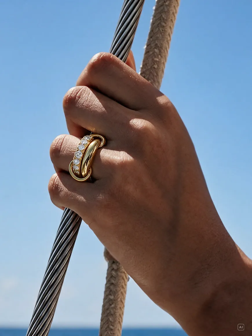 Diamond Intertwined Ring