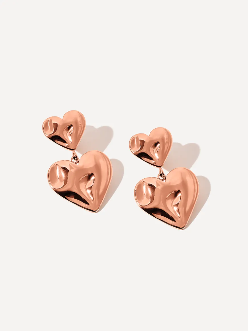 Double Heart Ohrringe