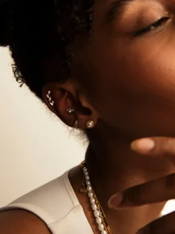 Double Marquise Leaf Titan Piercing