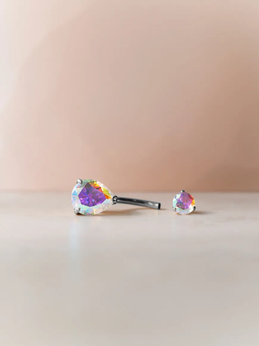 Dreamy Glow Rainbow Titan Bauchnabelpiercing