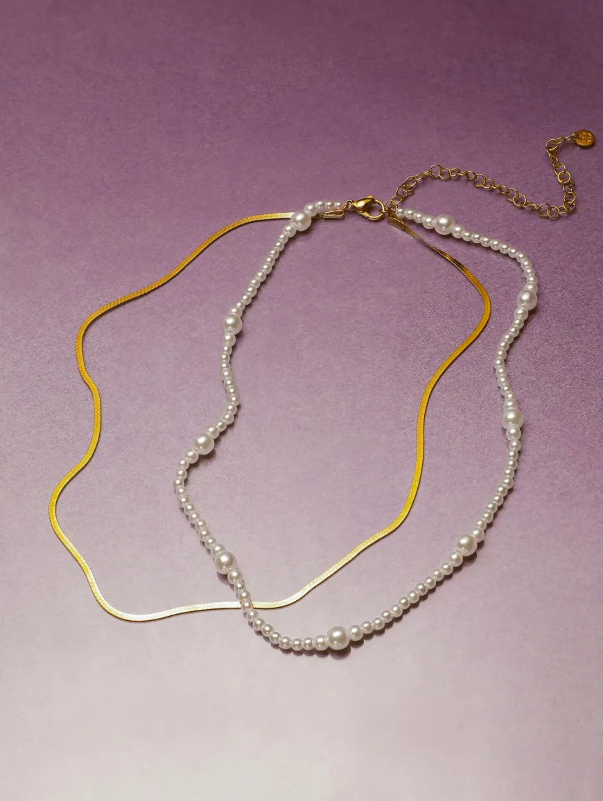 Enchanting Pearl Layered Kette