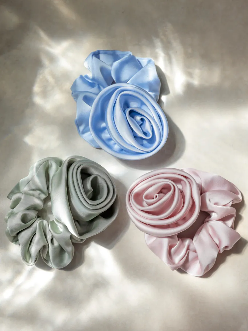 Eternal Rose Grey-green Scrunchie