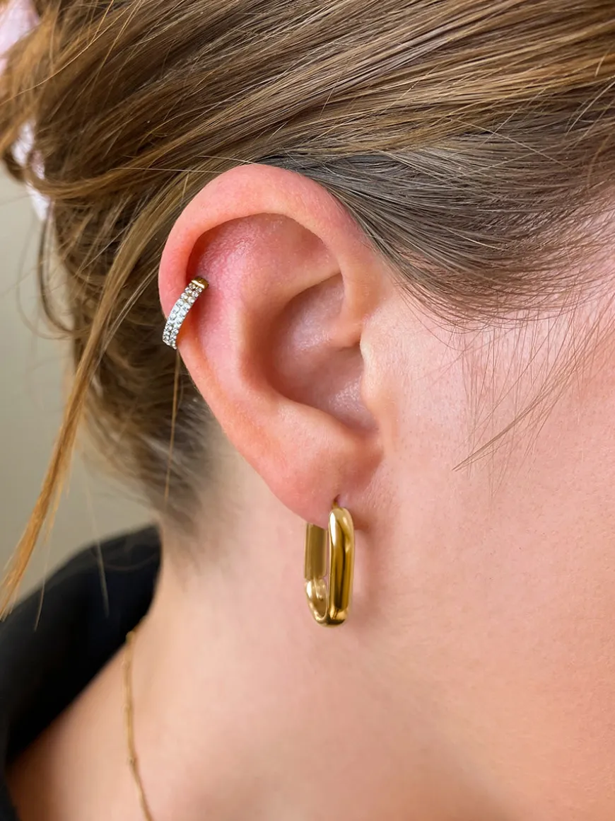 Eternity Glowing Double Hoop Titan Piercing