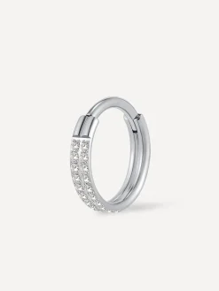 Eternity Glowing Double Hoop Titan Piercing