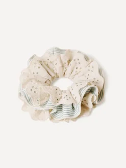 Floral Blue Scrunchie