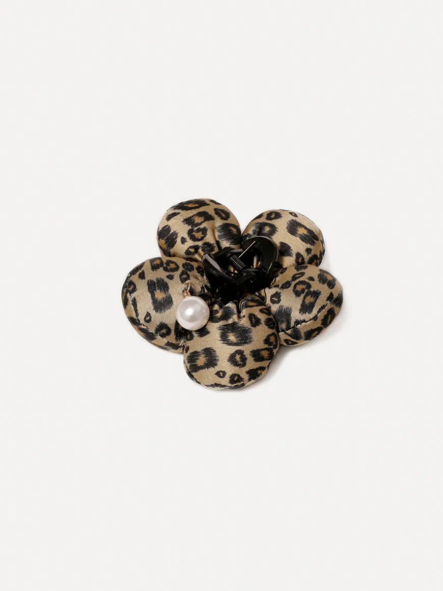 Floral Grace Leopard Haarklammer