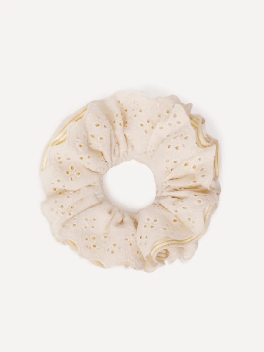 Floral Yellow Scrunchie