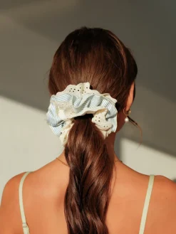 Floral Yellow Scrunchie