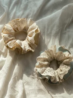 Floral Yellow Scrunchie