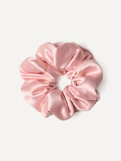 Fluffy Touch Pure Silk Scrunchie Light Pink