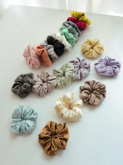 Fluffy Touch Pure Silk Scrunchie Beige