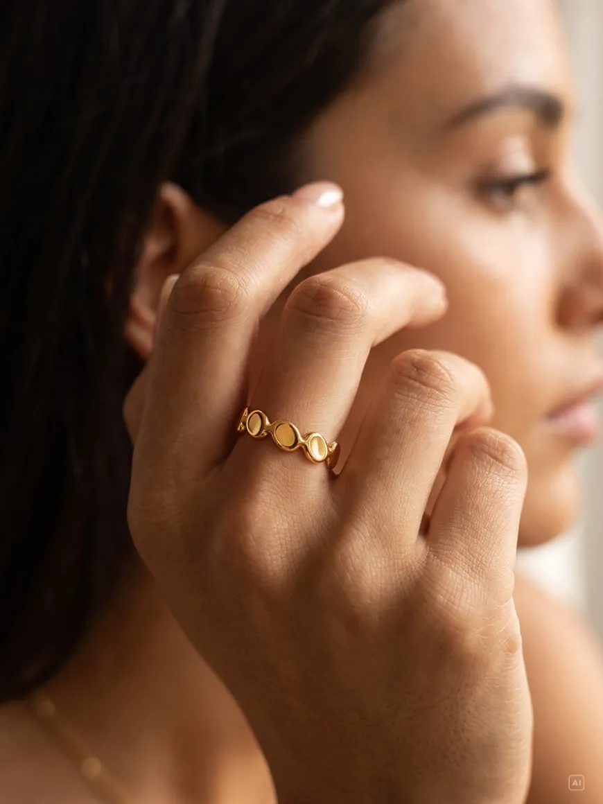 Fluid Pebble Ring