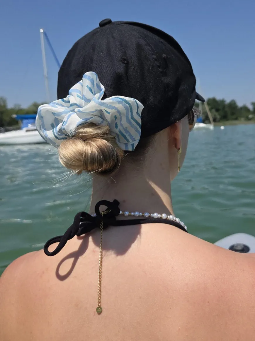 Fresh Wave Blue Scrunchie