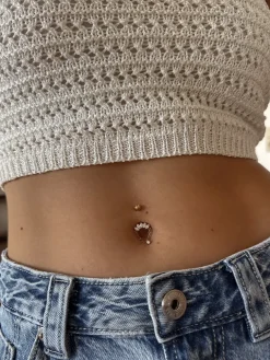 Gleaming Spark Titan Bauchnabelpiercing