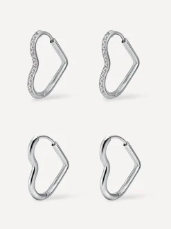 Glow & Grit Open Heart Ohrringe Set