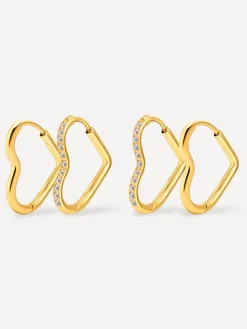 Glow & Grit Open Heart Ohrringe Set