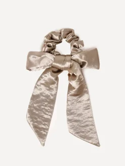Graceful Bow Khaki Scrunchie