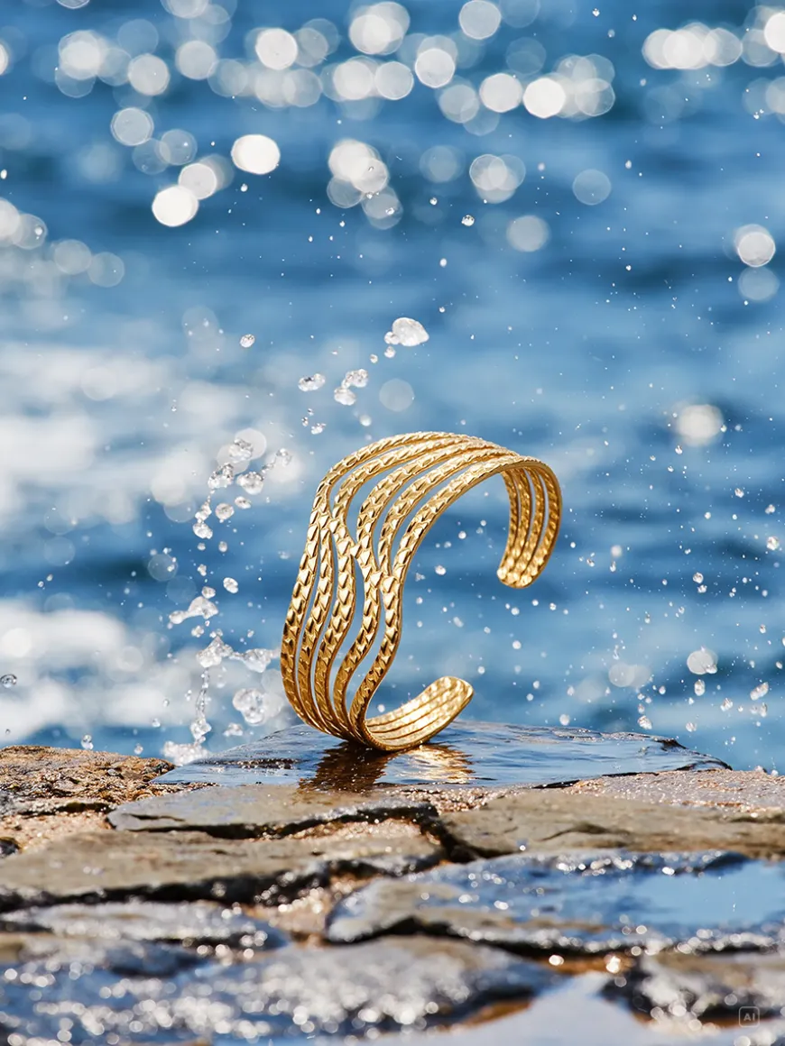 Graceful Ripple Armcuff