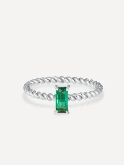 Green Precious Twist Ring