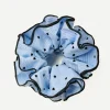 Heart Bliss Navy-striped Scrunchie