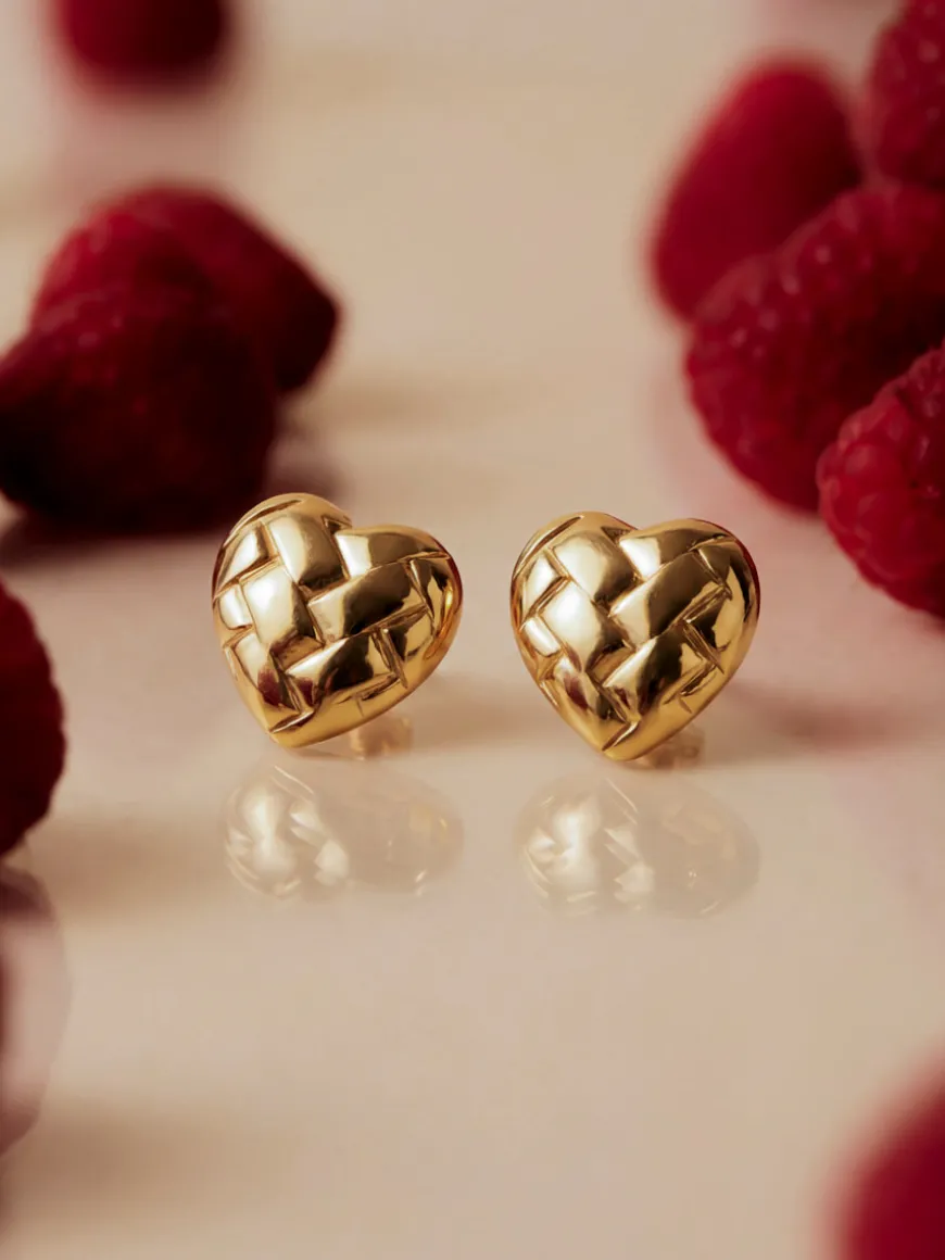 Heart Weave Ohrringe