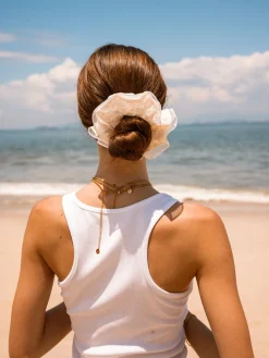 Honey Lace Scrunchie White