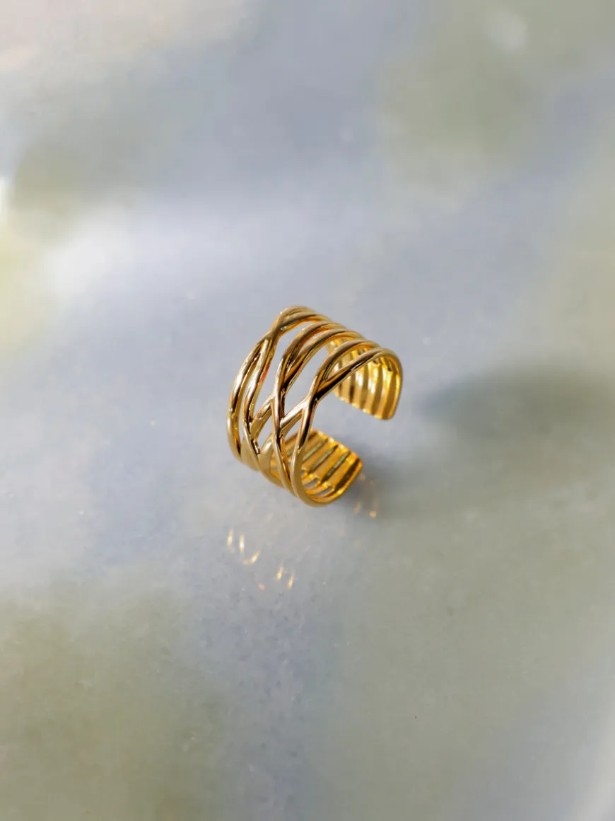 Intertwined Elegance Ring