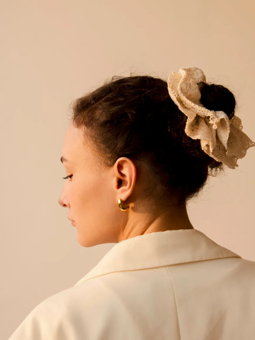 Lace Bloom Scrunchie
