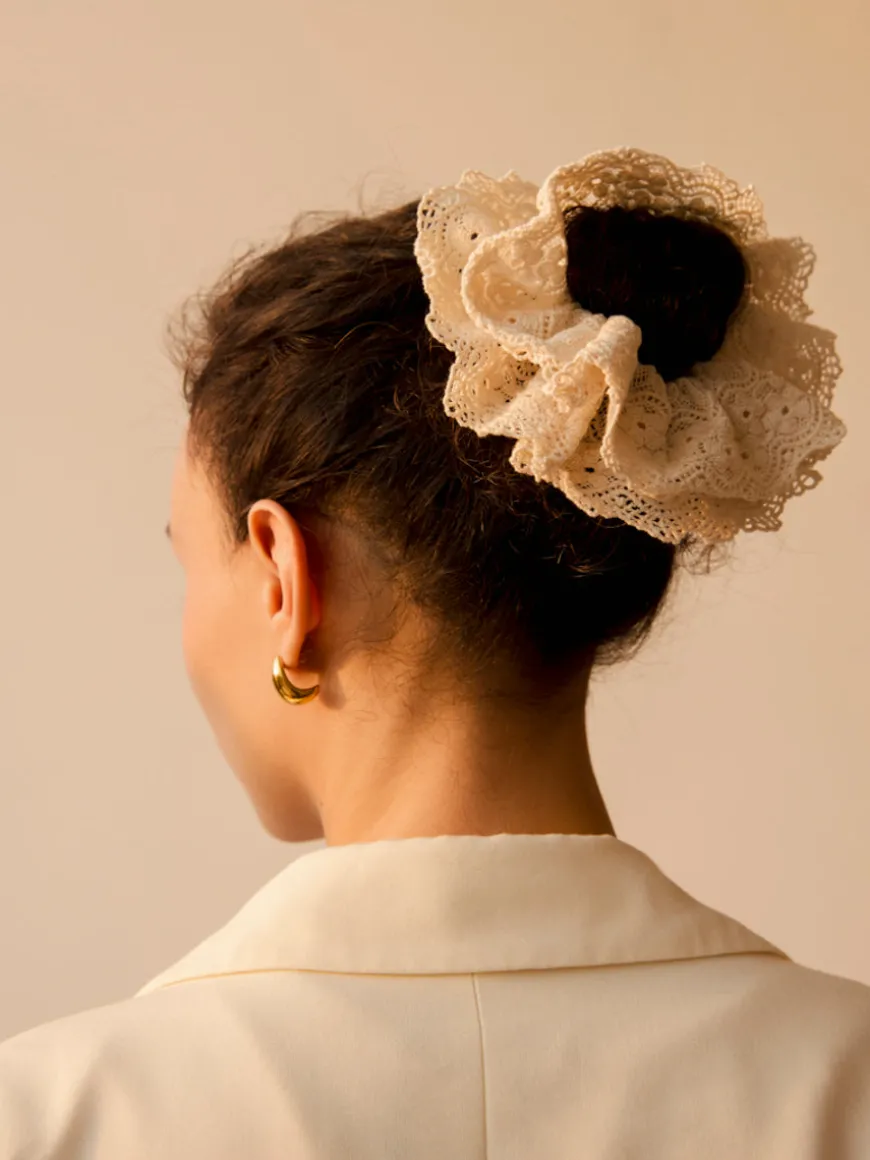 Lace Bloom Scrunchie