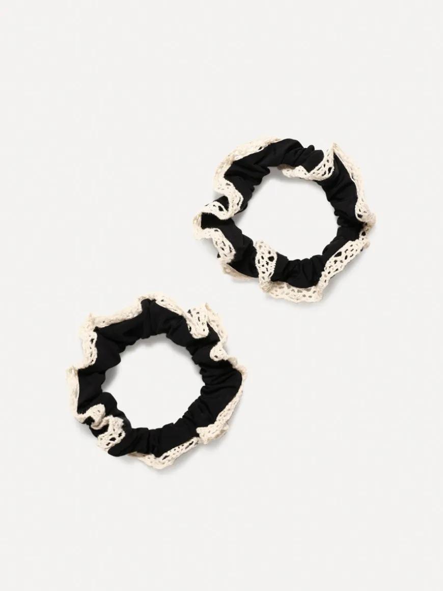 Lace Kiss Set Scrunchie Black
