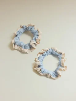 Lace Kiss Set Scrunchie Light Blue