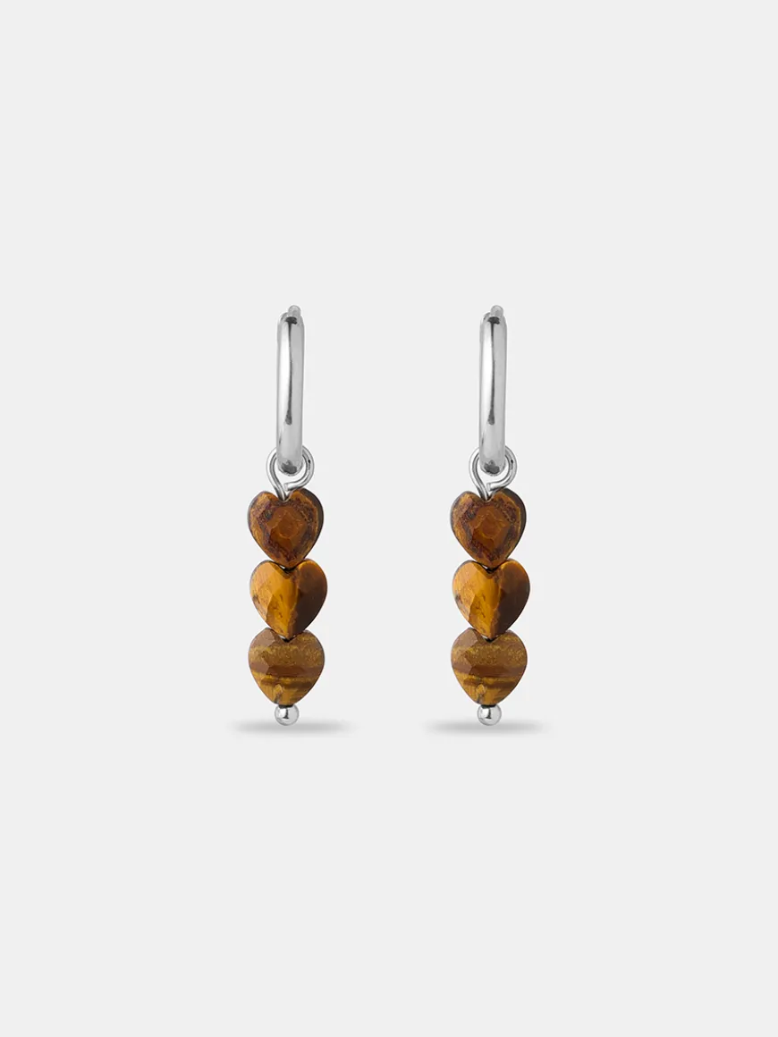 Love Droplets Tiger's Eye Ohrringe