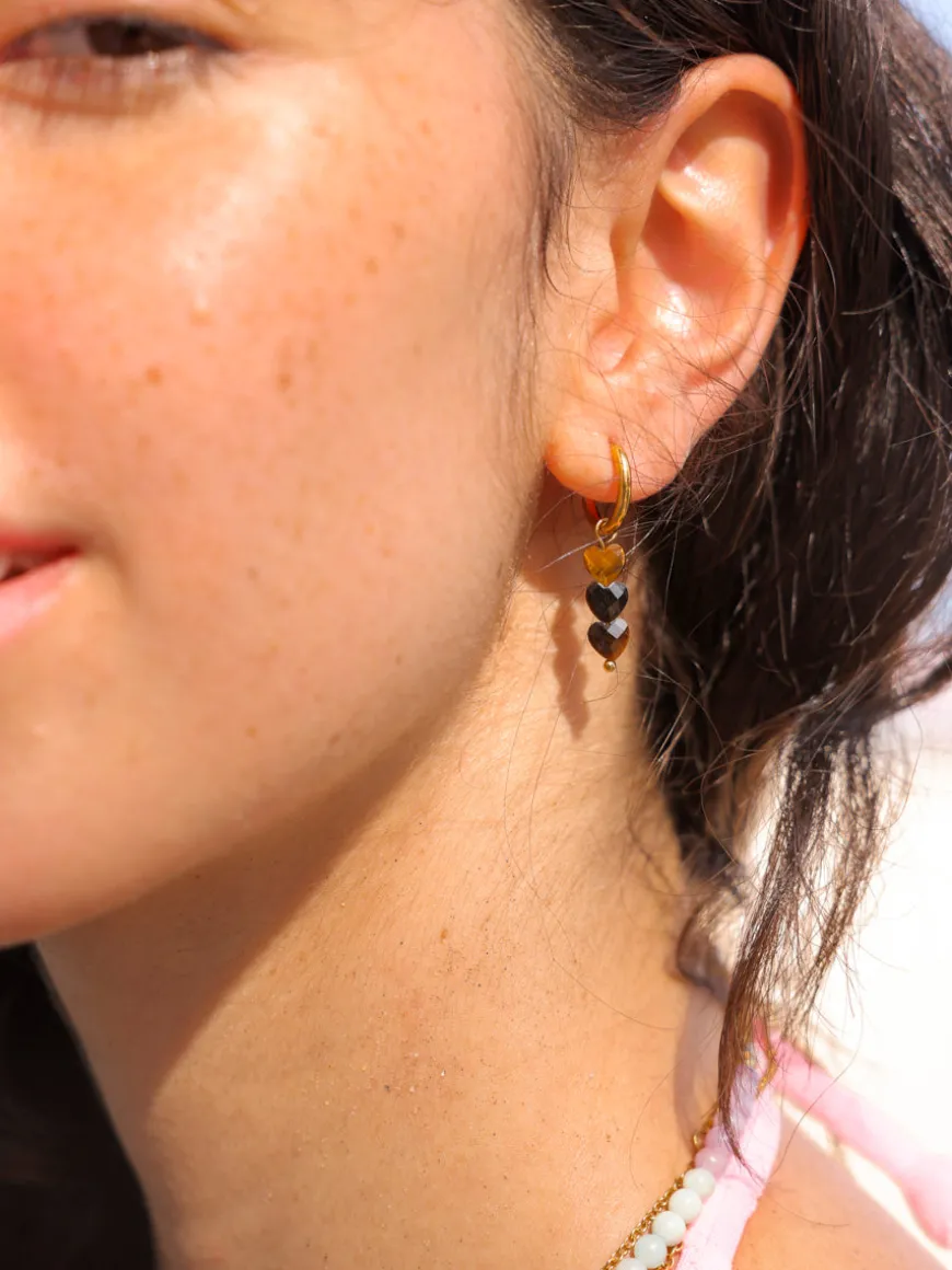 Love Droplets Tiger's Eye Ohrringe