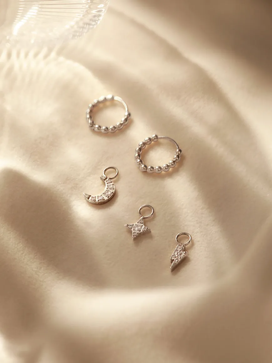 Lunar Sparkle Ohrring-Charm
