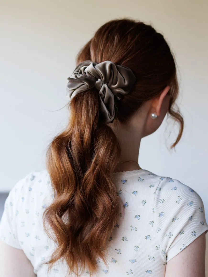 Luxe Velvet Blue Scrunchie