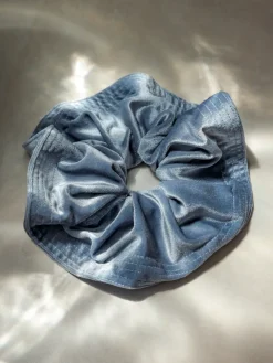 Luxe Velvet Blue Scrunchie