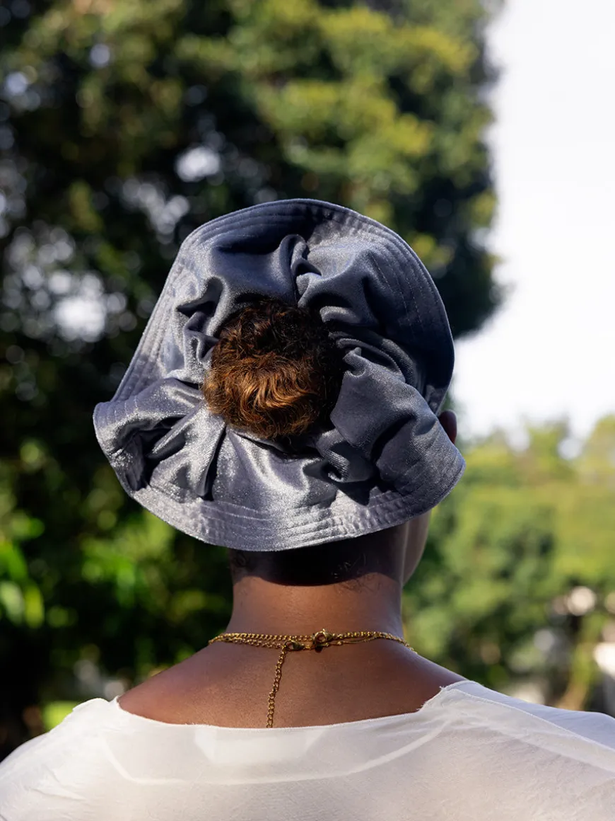 Luxe Velvet Blue Scrunchie