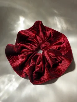 Luxe Velvet Red Scrunchie
