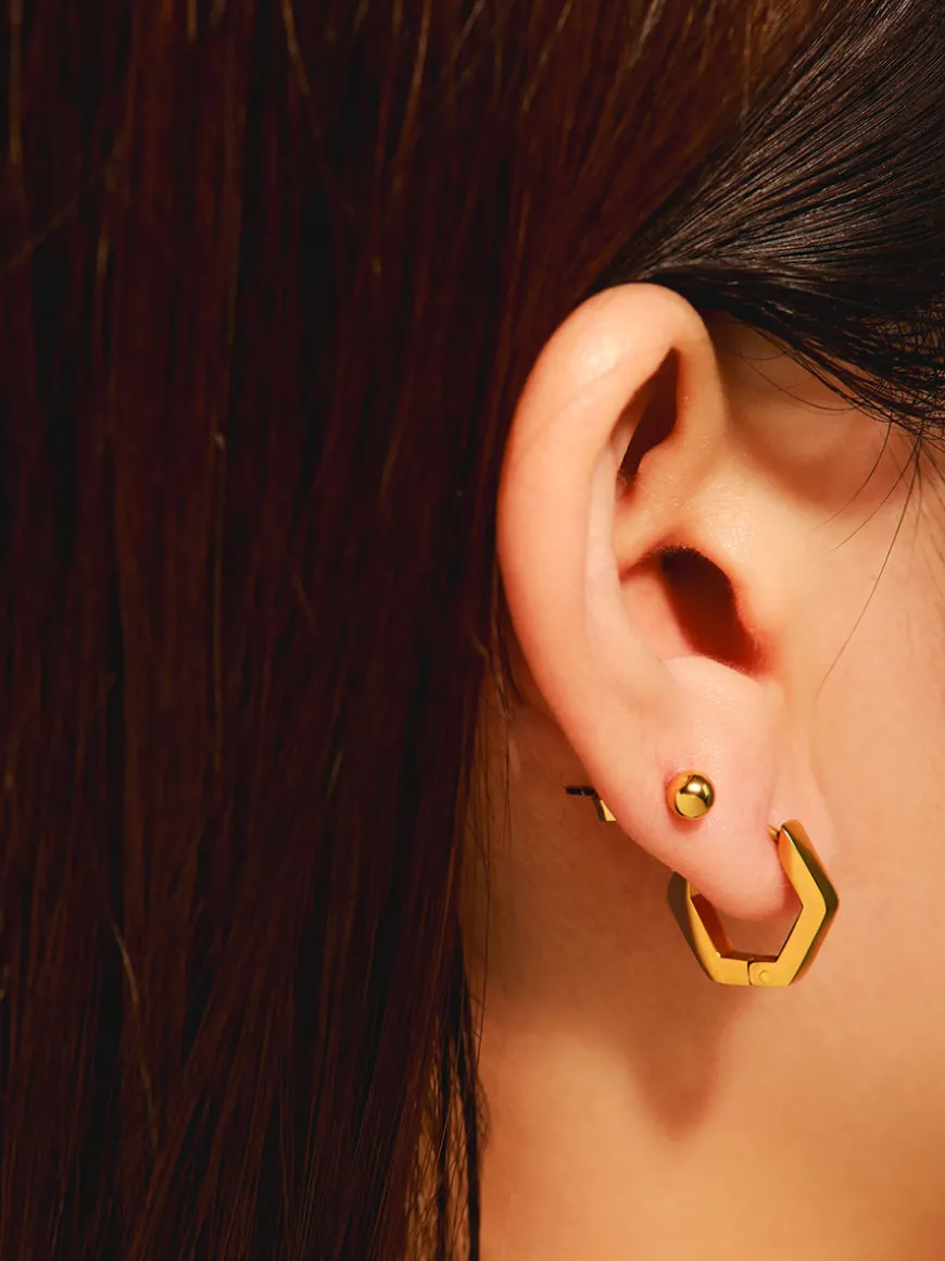 Minimalist Hexagon Ohrringe