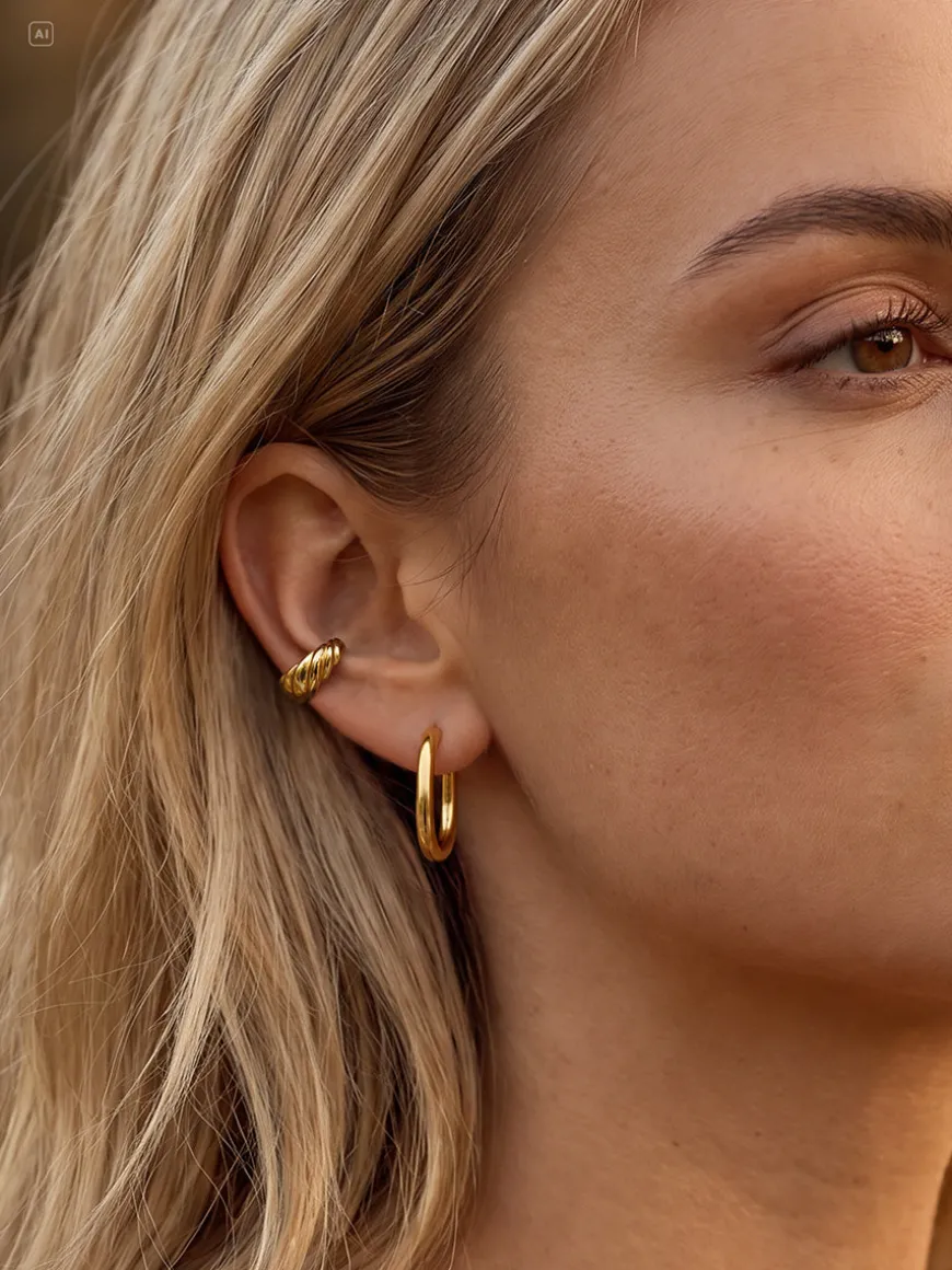 Minimal Spiral Earcuff