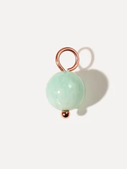 8,7mm Cream Green Ohrring-Charm