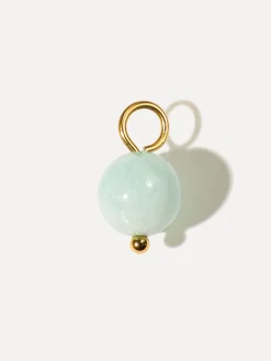 8,7mm Cream Green Ohrring-Charm