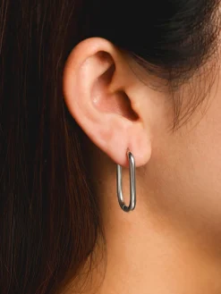 27mm Elegant Oval Ohrringe