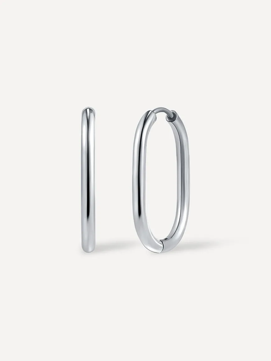27mm Elegant Oval Ohrringe