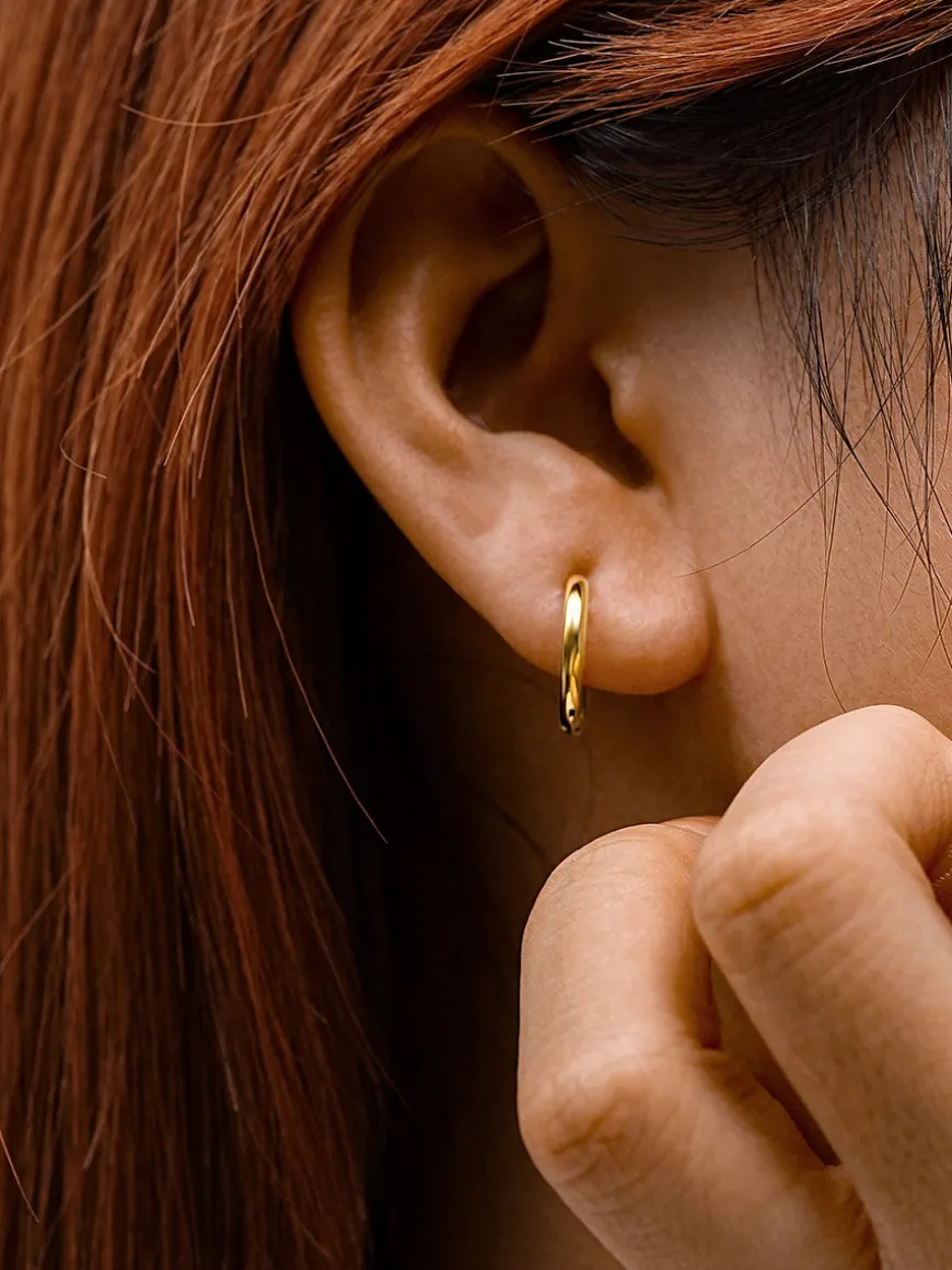 14mm SLIM HOOP Small Ohrringe