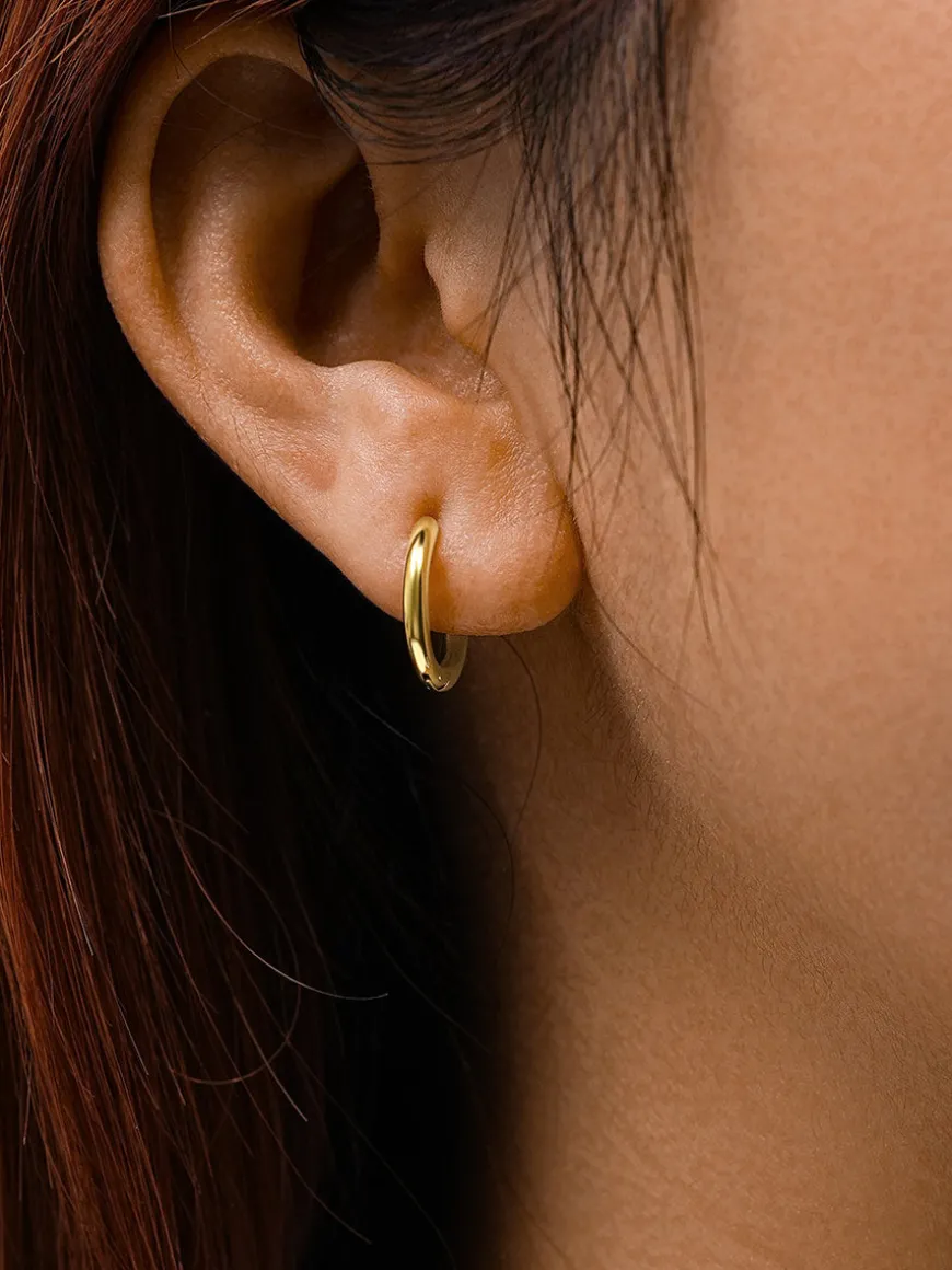 14mm SLIM HOOP Small Ohrringe
